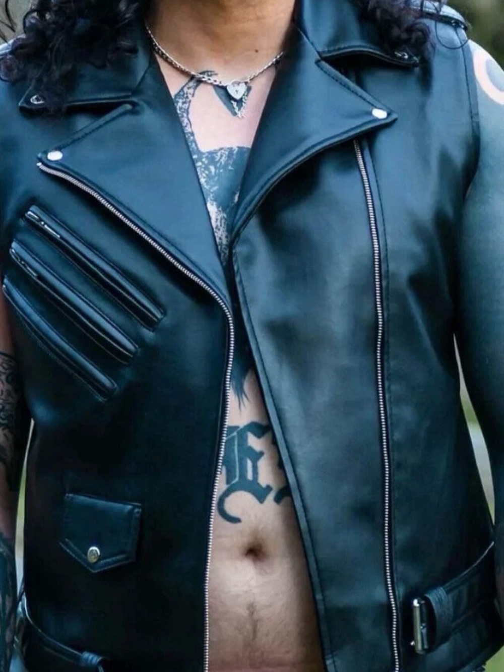 New Killstar CORE Black Leather Vest Unisex Size M
